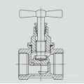 Messing Globe Ventil mit T Griff Messing Absperrhahn